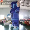 Großhandel Outdoor -Aktivitäten 10 m hochblau aufblasbarer Astronaut mit Gläser aufblasbarer Raumleiter Model Cartoon mit Luftgebläse zum Verkauf