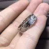 Designer sieraden Tiffanyjewelry T Home Precision Hoogwaardige Vine Leaf Ring Modieuze en gepersonaliseerde volledige diamanten ring met honderd pagodes
