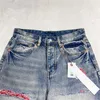 Designer de jeans de shorts mass