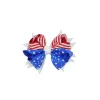 Amerikaanse vlagafdruk Bronrettes booghaar clips Swallowtail Haarspelden Haar boog met clip 4 juli Independence Day Kids Accessories ZZ