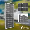 9BB zonnepanelen 12V 100 watt monokristallijn paneel Hoog efficiënte module PV -lading voor RV Battery Boat Caravan 240430