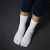 Mulheres meias 1pairs respiráveis ​​dois dedos práticos unissex japonês quimono flip flop sandália dedo dedo do pé