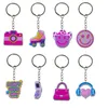 Anneaux clés Anneau de trèfle rose pour filles Goodie Bag Stuffers Supplies Cool Keychains Sac à dos Courte