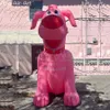 En gros de 32,8 pieds de haut gonflable décoratif orange chien modèle de chien extérieur maquette avec souffleur d'air pour la publicité ou la promotion dans la boutique d'animaux