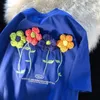 T-shirt féminin Appliques d'été Floral Swt Girl T-shirts kawaii vêtements de haute qualité Coton Summer 2xl T TOPS HARAJUKU ONCOST TNS Y240509