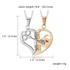 Pendant Necklaces 2 Pcs Couple Heart Key Locket Dad Mom Love You Necklace Double Color Friends Family Lovers Jewelry Gifts