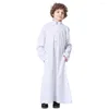 Vêtements sets adolescents tenue enfants d'été National robe garçons arabe folk thawb enfants à manches longues vêtements musulmans 4-12 ans Ramadan Thobe