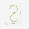 5st Gold S-Shape Hooks Clothes Hanger Aluminium Alloy Hangers Handbag Hanging Hooks Scarf Holder Storage Organizer Coat Rack 240510