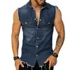 قمصان الرجال بالإضافة إلى Tees Polos Denim T-Shirt Men Fabelless Cardigan Cardigan Top Muscle Taken Top Men Mens Plus Tees