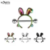 Anneaux de mamelon Hongtu 1 paire Vente chaude Rabbit Rague de mamelon Piercing Jewelry Punk 3 Couleur 316L en acier inoxydable Mélose de mamelon Bijoux pour cadeau Y240510