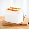 Sándwiches de papel Kraft al por mayor Caja de envoltura de huevo espeso Bane de desayuno Cajas de paquetes Bandeja TEATime ZZ ZZ