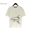 2024 Trend Designer Summer Fashion Trends International P A23SS Spring en New Angel Cut-Off Shark Print Advanced Sense Unieke Classic Mens Dames T-shirt