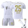 Maglie da calcio da tute maschili 22-23 Bayer Away Game n. 17 Mane 4 Dricht Jersey Kit di calcio sportivo per bambini adulti