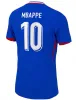 2024 Benzema voetbalshirts 24 25 Giroud Mbappe Griezmann Saliba Pavard Kante Maillot de voet Equipe Maillots Men Wom