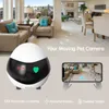 Caméras IP Enabot Pet Camera Home Safety Camera Mobile Indoor WiFi Camera à 2 voies Vision nocturne 1080p Video auto-charge Robot D240510