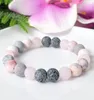 MG1107 Matted roze zebra Jasper Crystal Diffuser Bracelet Essentiële olie angst Bracelet Lava Bead Energy Bracelet Aromatherapie HE8565742