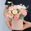 Enveloppe cadeau décoratif conteneur de fleurs élégant coffre d'emballage rond