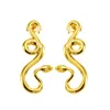 Stud -oorbellen 1Pair 304 Roestvrij staal Snake Animal Ear Post Gold Color For Women Birthday Wedding Party Sieraden
