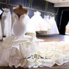 Luxus 2021 Rüschen Welle Organza Brautkleider Brautkleider Schatz Chapel Train Wunderschöne nigerianische arabische Ehe Robe de Mariee 256o
