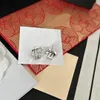 Ontwerpers Nieuwe boetiek 925 Zilvergeplateerde oorbellen Charmante meisjes exclusieve mode oorbellen hoogwaardige diamant boetiek cadeau oorrang doos