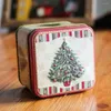Prezent Świąteczny kreskówka do przechowywania cukierki Tin pudełko słoik słoika na herbatę Organizator herbaty dekoracje do domu