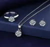 Solitaire Moissanite Diamond Jewelry Conjunto 925 Sterling Silver Party Wedding Brincos Brincos para mulheres Jóias de jóias de jóias3819856