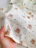 Set di abbigliamento 22229 abiti da pigiama coreano per bambini abiti estivi 2024 carini t-shirt stampato di cotone a maniche corte