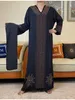 Vêtements ethniques Saudi Arabie Muslimabaya Dubaï Femmes Long Slve Robe France Italie Abaya Clothing Ramadan Prayer Islamic Noble Party T240510