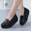 Scarpe casual mucca in pelle a due strati Black Women's Fashion Fashion Flat Shoes;Zapatos de Mujer 42