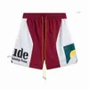 Designer masculino shorts de natação Man Short Rhude Summer Summer Fashion Beach