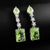 2024 Simple Green Plated 925 Silver Luxury Brand Designers Letters Stud Geometric Famous Women Round Crystal Rhinestone Pearl Earring Wedding Party Jewerlry Hot