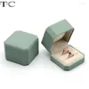 Jewelry Pouches Octagonal Light Green Packaging Box Ring Earrings Pendant Necklace Bracelet Storage Display