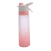 Bouteilles d'eau 700 ml bouteille pour filles extérieur sport fitness tasse de grande capacité refroidissement par pulvérisation et glaçage reconstituant