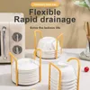 Kitchen Storage Desktop Bowl Holder Cabinet Dishes Rack Plastic Portable Plate Tool Water Cup Shelf Organizer