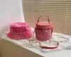 Vrouwen set bandana emmer portemonnees handtassen voor dames tas portemonnee en hoed set dames lederen handbags9872726