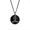 Colliers pendants HLSS055 Amulette Ogou Feray Voodoo Veve Symbol Talisman Bijoux Amulet en acier inoxydable Collier de marquage laser