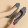 Casual Shoes Spring And Autumn Flat Fashion Leisure Women's Round Toe Knitting Elastic Comfortable Boutique Plus Size