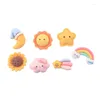 Dekorativa figurer Blendformer Söta Sun Moon Star Rainbow Harts Flat Back Scrapbook Kawai Diy Accessories 10st L41