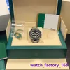 Mens Watch Factory Luxury top heren merk originele doos polshorloges roestvrij staal zwarte wijzerplaat automatische beweging werksporten