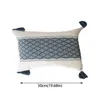 Pillow Navy Blue (set di 2) / |Coperture rettangolari boho per la federa fredda che dorme che rimanga seta piccola