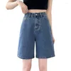 Shorts femininos 2024 Summer Women Jeans Baggy Straight Vintage Stuewhear