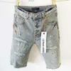 Purple Jeans Shorts Мужские короткие дизайнерские джинсы прямые отверстия повседневное лето -ночное клуб Blue Ksubi Jeans Женские шорты в стиле роскошной патч Тот же стиль фиолетовый короткий 425