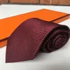 2024 Nuovi uomini Ties Designer Cravatte per gli uomini Lettera scozzese per la collauda H Stripes Business Luxuria Cravatta di seta per il tempo libero con scatola