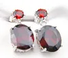 5 PCSlot Sell and Nieuwe Style 925 Sterling Silver Compated Red Garnet Gems Earring voor Lady E01648868659