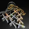 men's lady cross necklace Pendants Cuban chain top Solid large cross pendant with micro-set zircon personality trendy men's h 214l