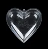 50pcslot Heart Ornament Clear Plástico Coração de Candy Ball Box for Christmas Party Decorações 65mm80mm100mm Y2009035862586