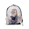 Backpack Fashion Tokyo Revengers Backpacks Jungen/Mädchen Pupil Schultaschen 3D -Druck Schlüsselanhänger Oxford wasserdichte lustige süße kleine