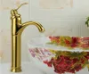 Robinets de lavabo de salle de bain robinets de bassin en laiton en bronze antique / or contemporain à manche mono-pont de salle de bain montée de bain de bain mélangeur d'eau