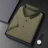 Heren katoenen polo shirt zomer basic korte mouw stevige kleur lichtgewicht grote revers tops 240426