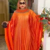 Stijlvolle Afrikaanse moeder Boubou geplooid Rhinestone Bead Decoration African Dress Woman Vrouwen Afrikaanse kleding 240506
